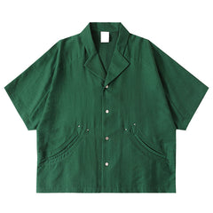 Solid Color Short-Sleeve Shirt