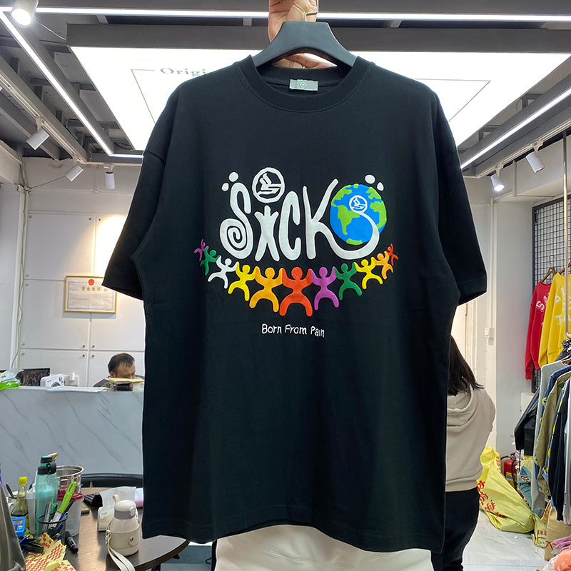 Sick World Round Neck T-shirt