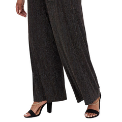 Striped Plus Size Wide Leg Pants