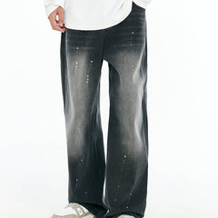 Loose Straight Tube American-Style Denim Pants