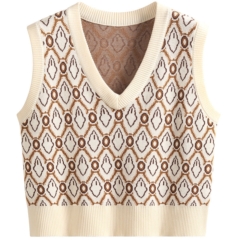 Retro Loose-Knit Vest