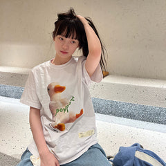 Ponpom Duck Round Neck T-Shirt