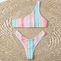 Rainbow Lace-Up Swimsuit