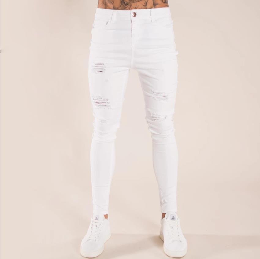 Distressed Skinny Middle waist Pants