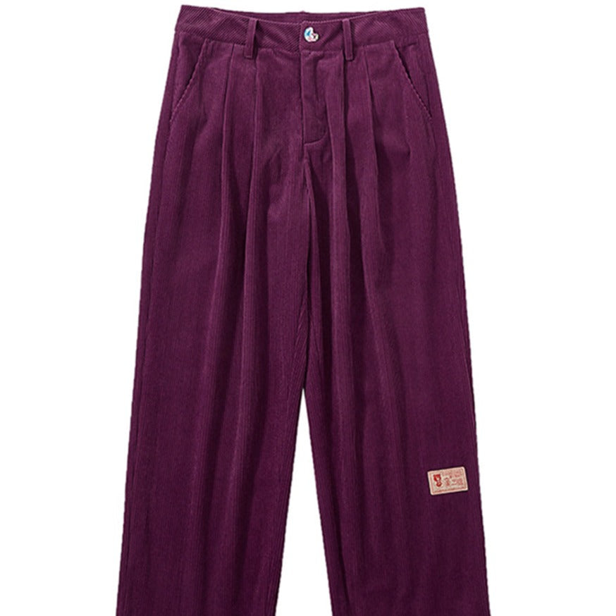 Solid Color Straight Pants