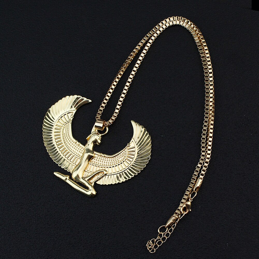 Egyptian Goddess Isis Wings Pendant Necklace