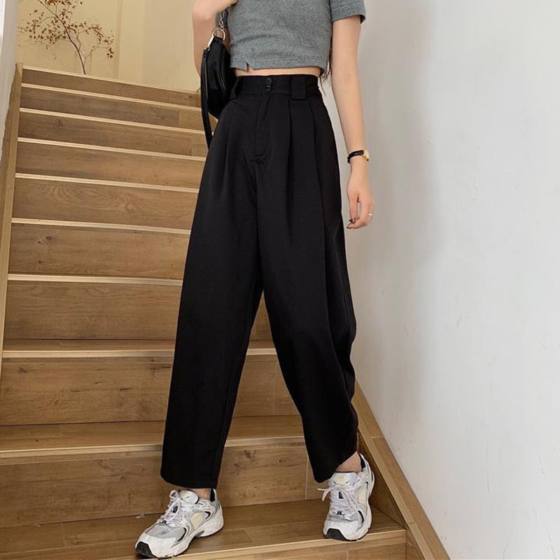 High Waist Wide Leg Loose Pants