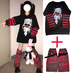 Gothic Anime Style Sweatshirt