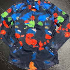 Colorful Print Long Sleeve Anti-Wrinke Shirt