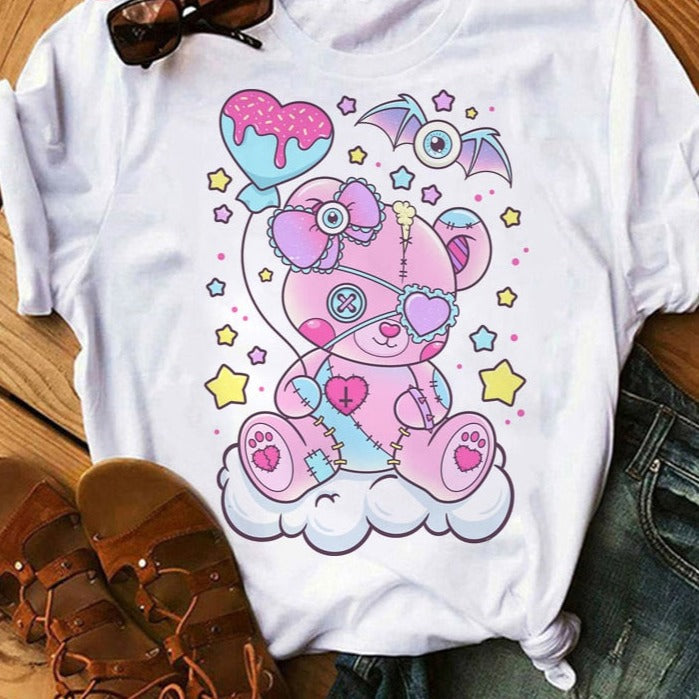 Pastel Goth Cartoon Harajuku T-shirt