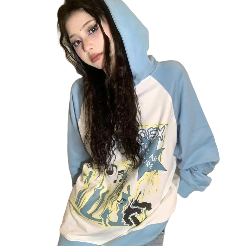 Y2K Graffiti Print Sweatshirt