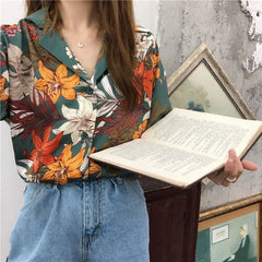 Vintage Floral Print Shirt