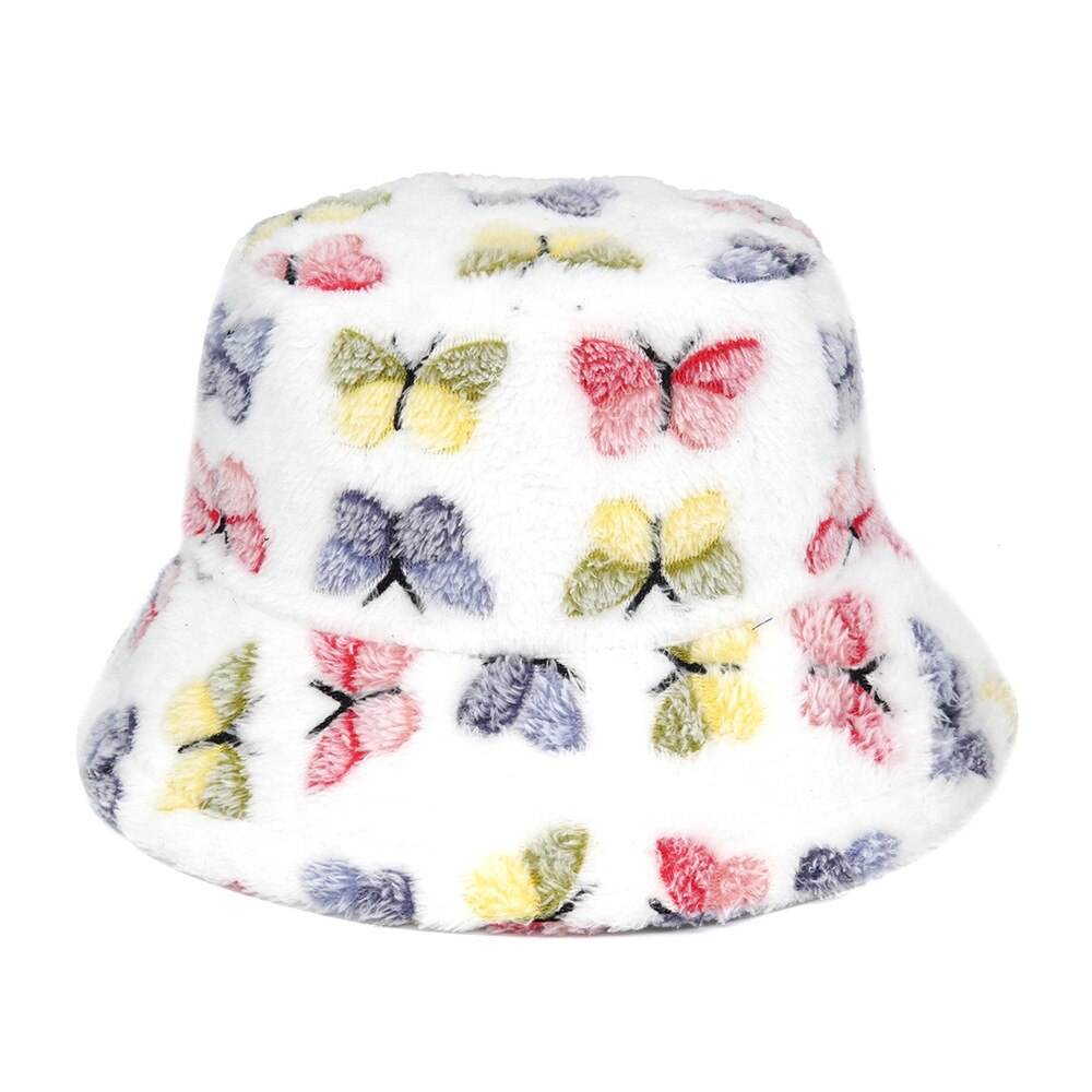 Colorful Faux Fur Bucket Hat