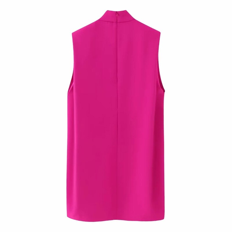 Solid Color Short Sleeveless Dresses