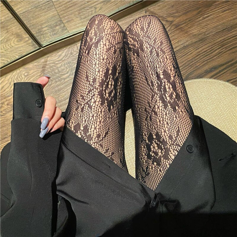 Hollowed Out Mesh Pantyhose