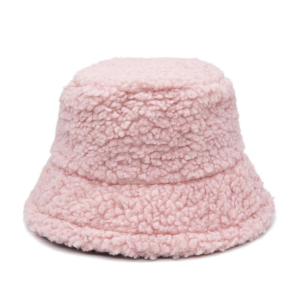 Colorful Faux Fur Bucket Hat