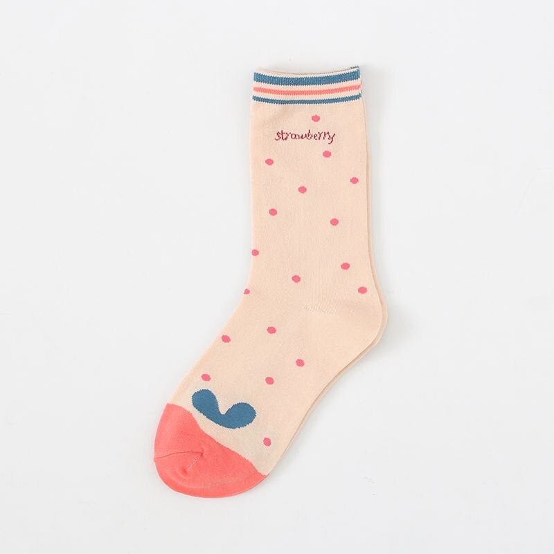 Cute Pink Strawberry Socks