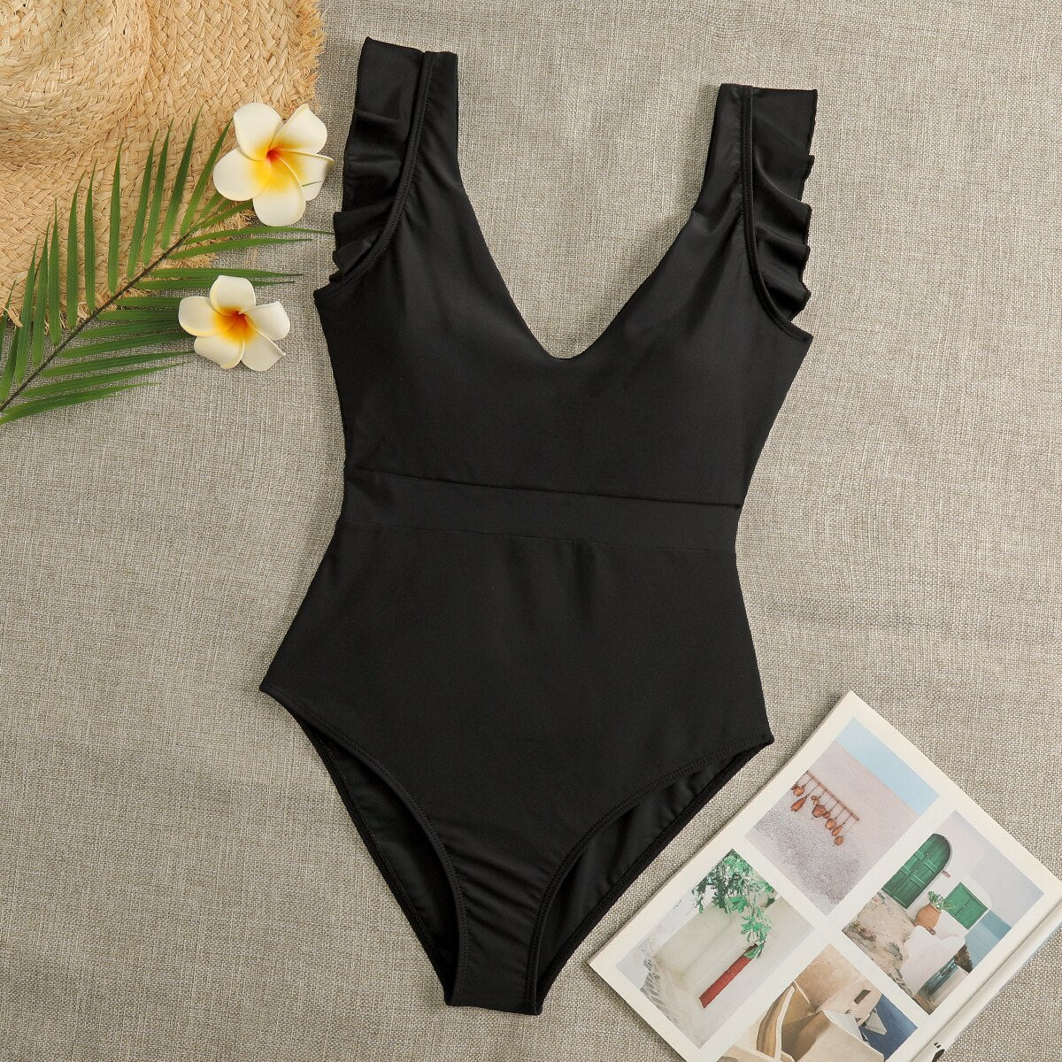 Ruffle One-Piece Swimsuit