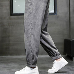 Corduroy Sweatpants Solid Color