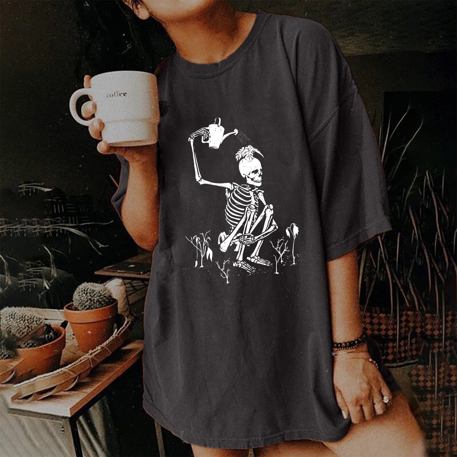 Moon and Stars Skull T-Shirt