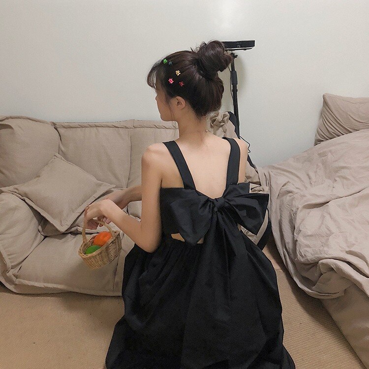 Kawaii Sleeveless Bow Knot Backless Dress