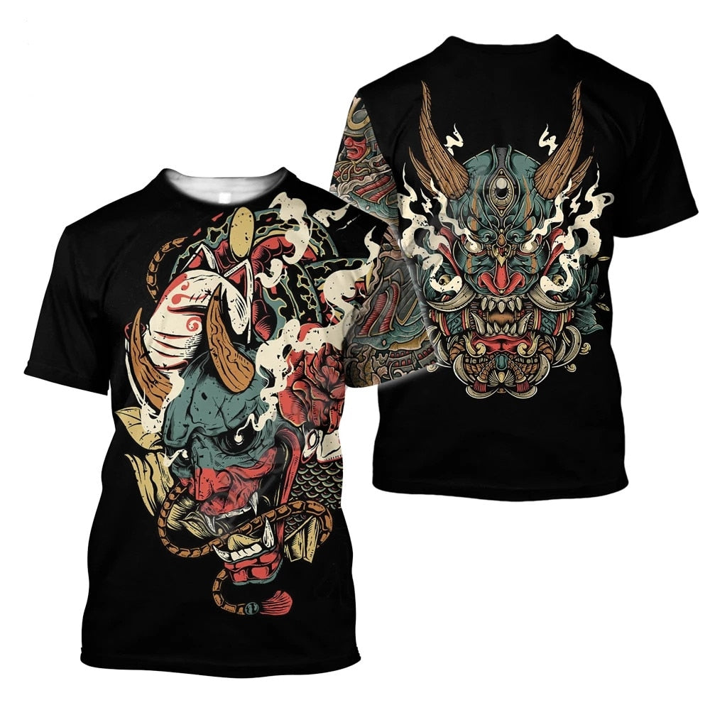 Samurai Tattoo Art Mask Shirt