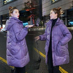 Mid-length Glossy Padded Coat