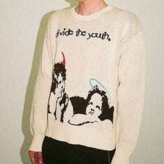 Divide The Youth Angel Knitted Sweater