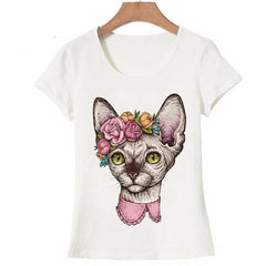 Oversize Harajuku Sphynx Cat Print T Shirts