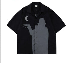 Dracula Print Black Shirt