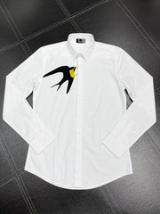 Bird Print Long Sleeve Shirt