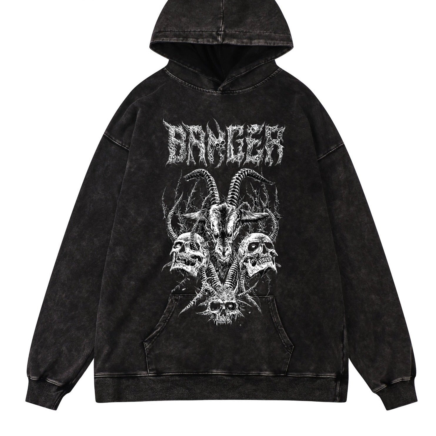 Black Banger Skulls Hoodie