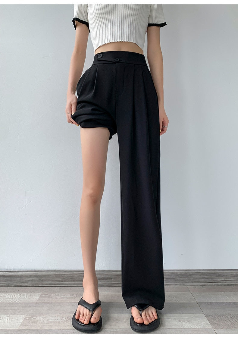 High Waist Loose Wide Leg Pants