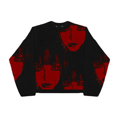 Black Goth Knitted Sweater