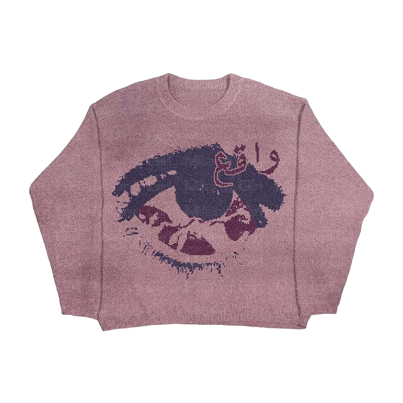 Deep Eyes Harajuku Loose Sweater