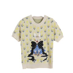 Embroidery Rabbit Short Sleeve T-Shirt