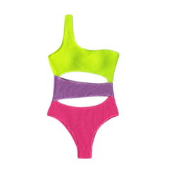 One Shoulder Fluorescent Monokini