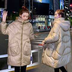 Mid-length Glossy Padded Coat