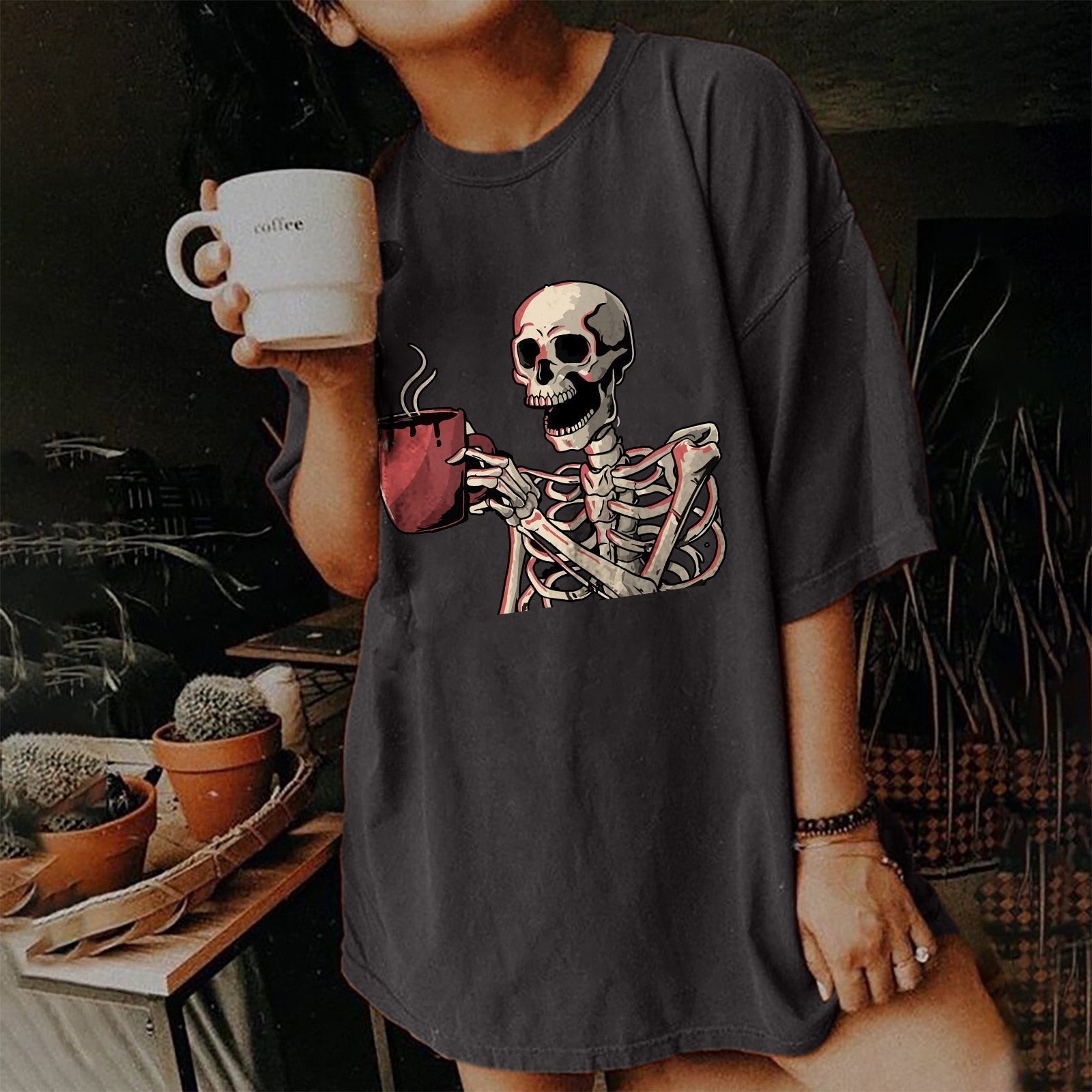 Moon and Stars Skull T-Shirt