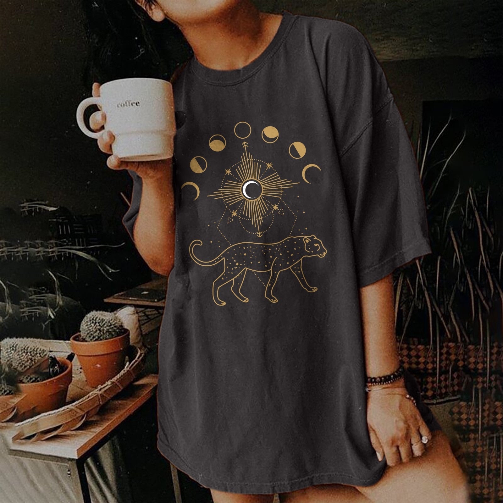 Moon and Stars Skull T-Shirt