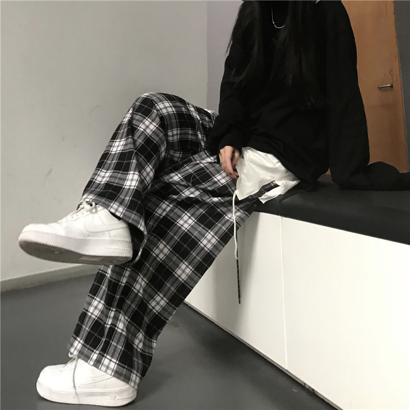 Black and White Plaid Pants