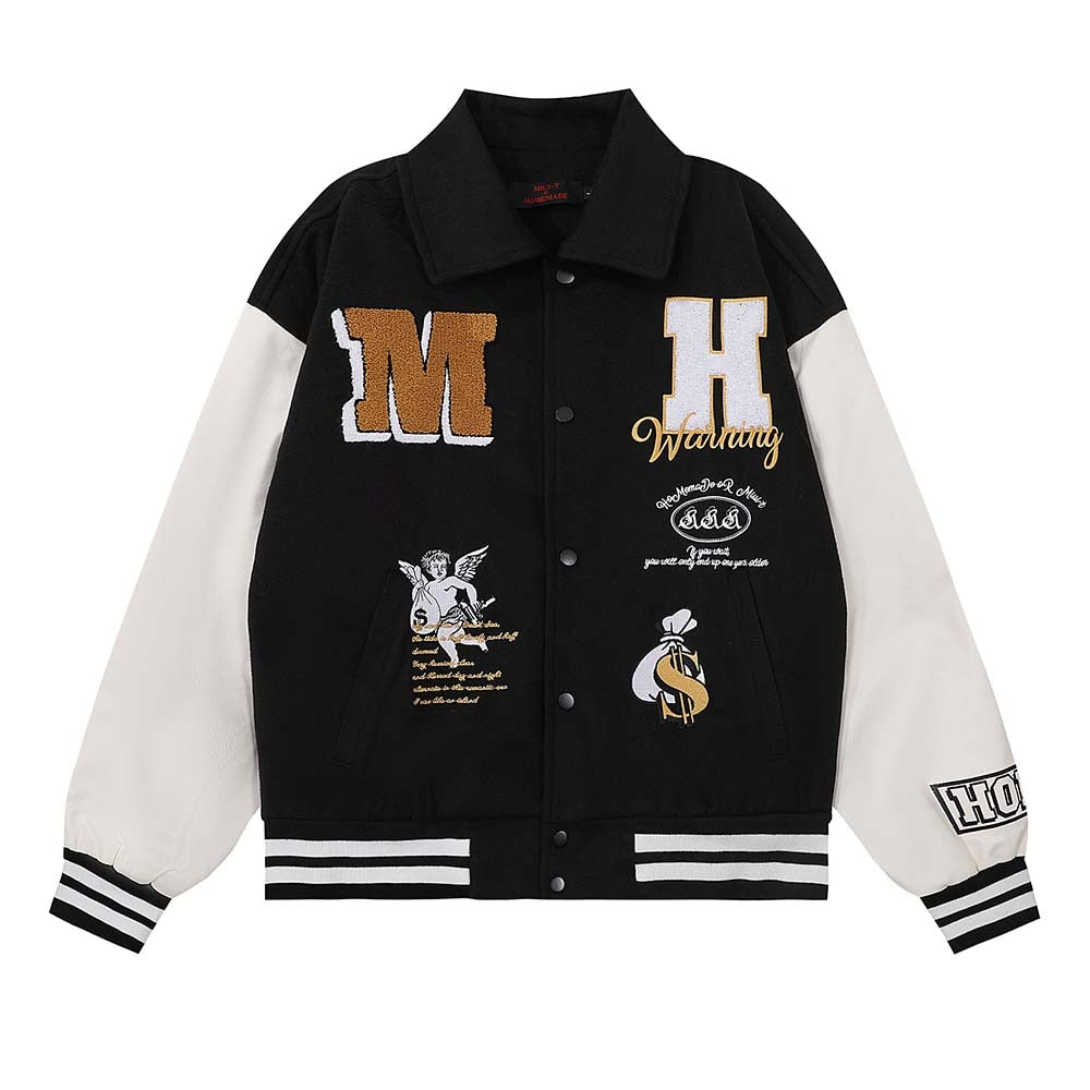 Embroidery Baseball Jacket Colour Block