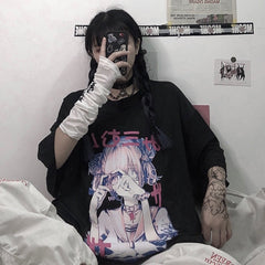 Harajuku Anime Doll Baggy T-shirts