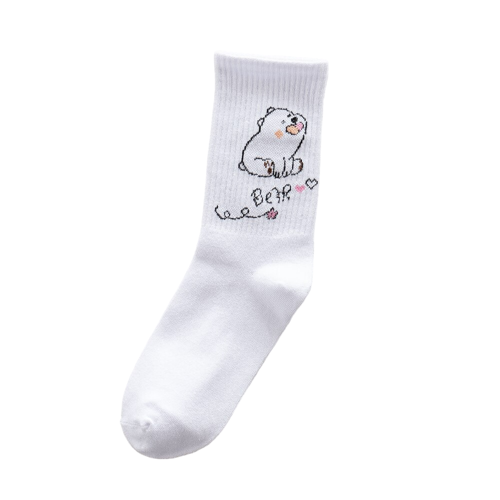 Cute Cartoon White Socks