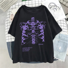 Skeleton Chest Grunge Aesthetic T-shirt