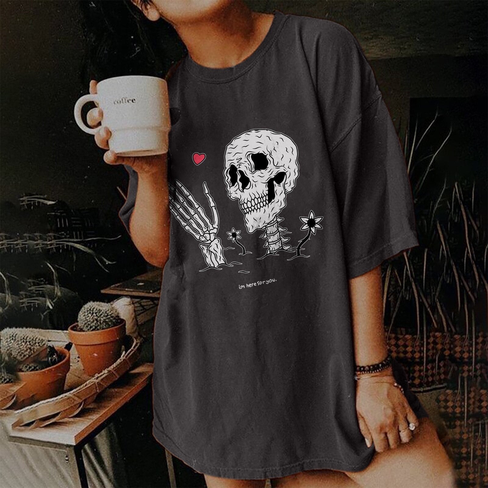 Moon and Stars Skull T-Shirt