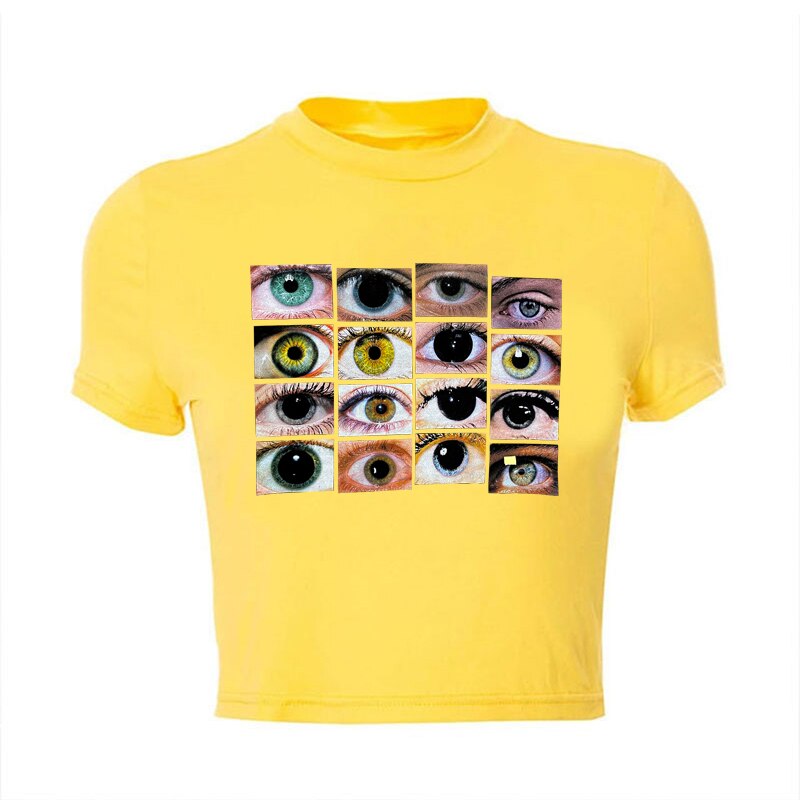 Different Eye Color Crop Top