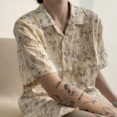 Harajuku Vintage Graphic Button Up Shirts