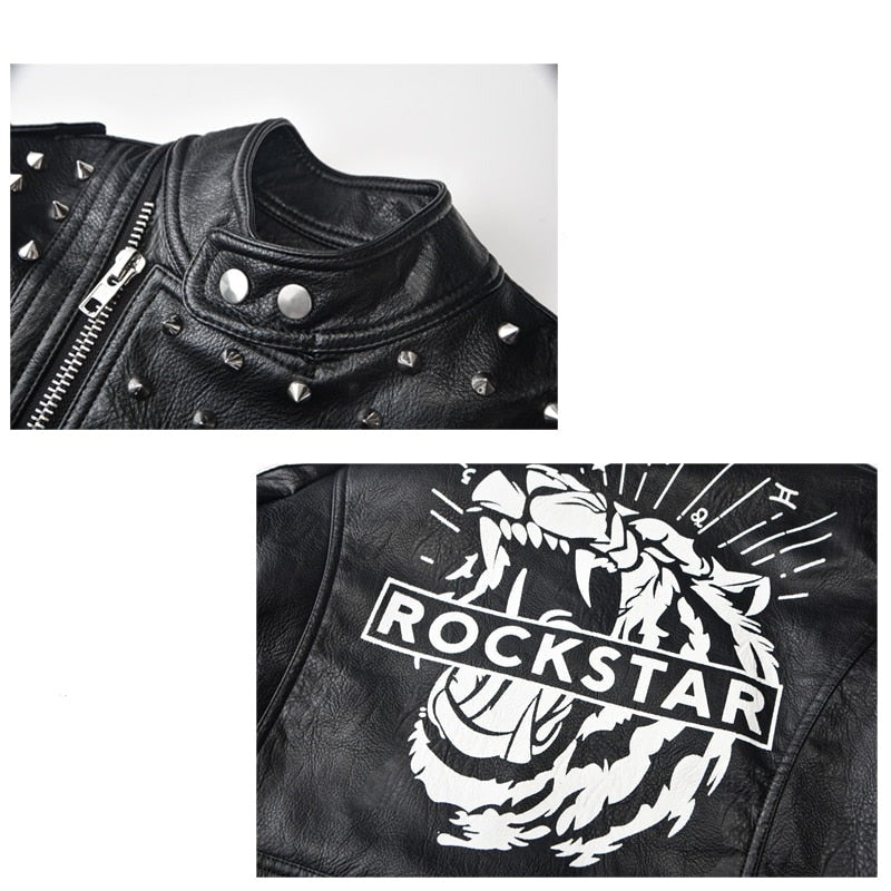 Rocker With Studded and Patches Jackets