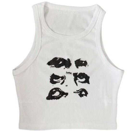 Printed Y2K Tank Top